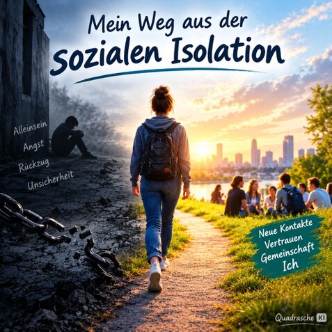 Person geht allein durch die Stadt und trifft andere Menschen