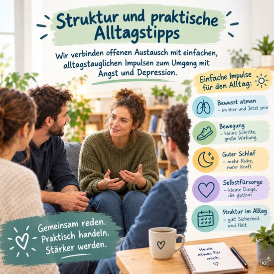 Notizbuch mit handschriftlichen Tipps für den Alltag